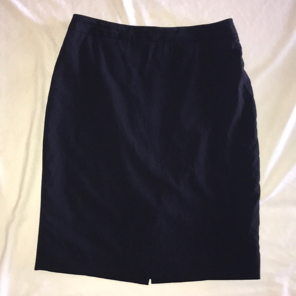 Bananas Republic PETITE navy pencil skirt